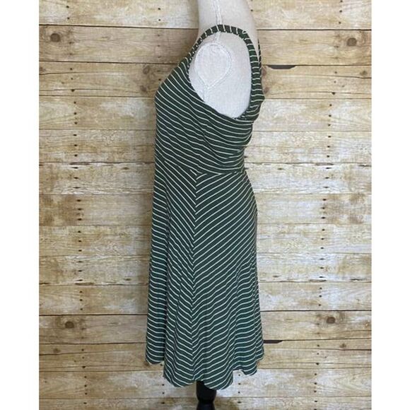 OLD NAVY SCOOP NECK SLEEVELESS STRIPED STRETCH CASUAL FIT & FLARE DRESS LARGE - Picture 2 of 3